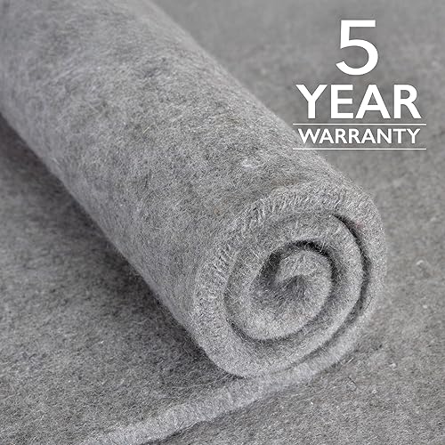 Miniatura 5 de RUGPADUSA - Eco-Plush - 9 x 12 pies - 12 pulgada de grosor - 100% fieltro - Lujosa almohadilla acolchada para alfombra - Disponible en 3 grosores,