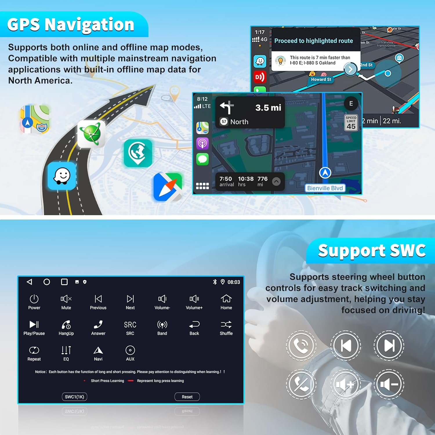 Car Radio for Dodge RAM 1500/2500/3500 Android 13 2 + 64G Car Stereo 2013-2018 Auto AC Only | 9" IPS Touch Screen | Wireless CarPlay/Android Auto | Bluetooth 5.0 | GPS Navigation | AM/FM Radio | SWC