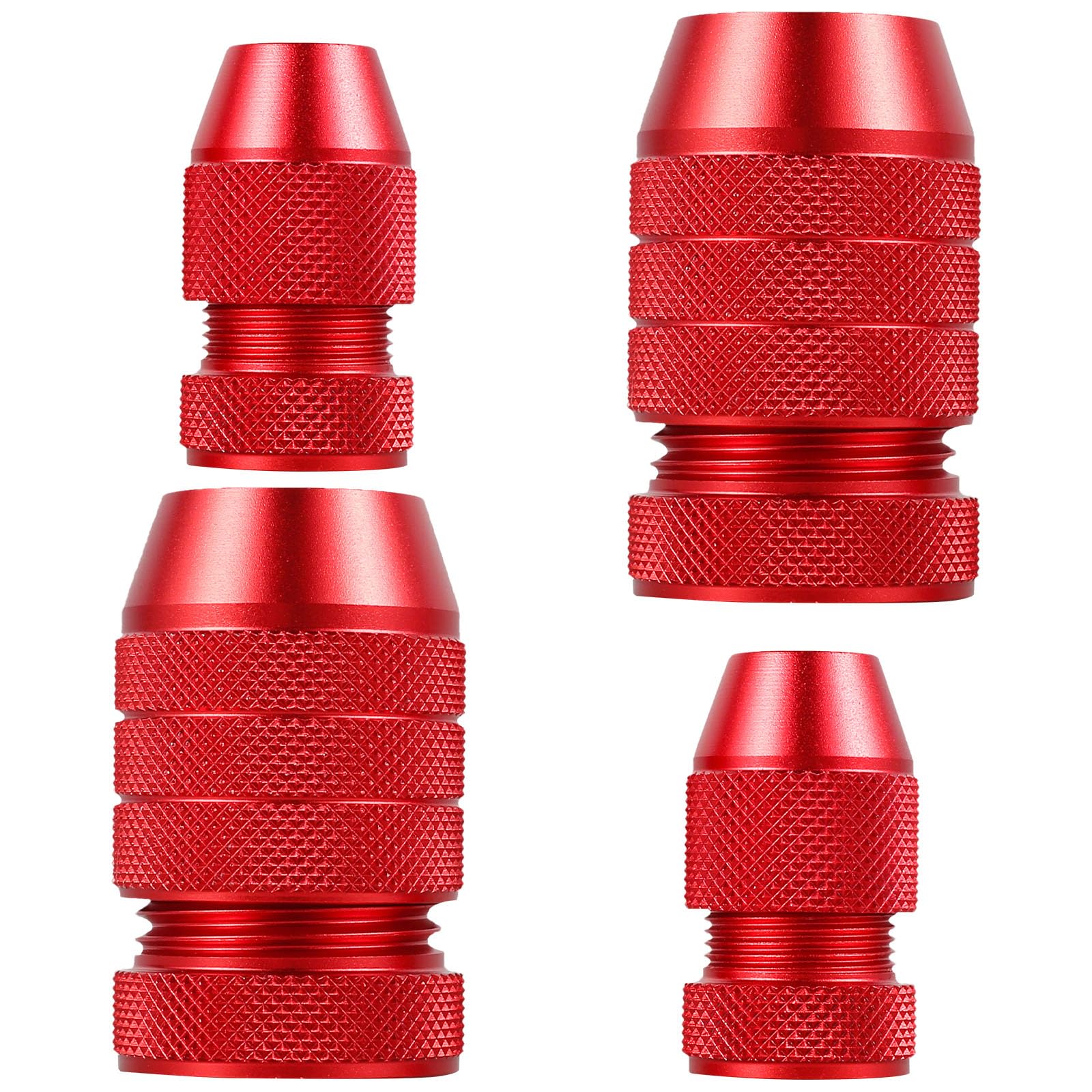 4pcs Bohrstopp Einstellbar 2-11 mm Aluminiumlegierung Tiefenanschlag für Bohrer Robust Hohe Temperaturbeständigkeit Bohrtiefenstopp für Möbelmontage Metall Holz Kunststoff Ziegel