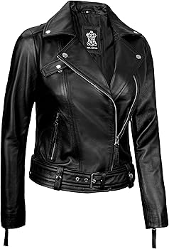 ジャケット・アウター ROUND SHORT SYNTHETIC LEATHER JACKET Edgy Moto Style Women's Real Leather Asymmetrical Jacket