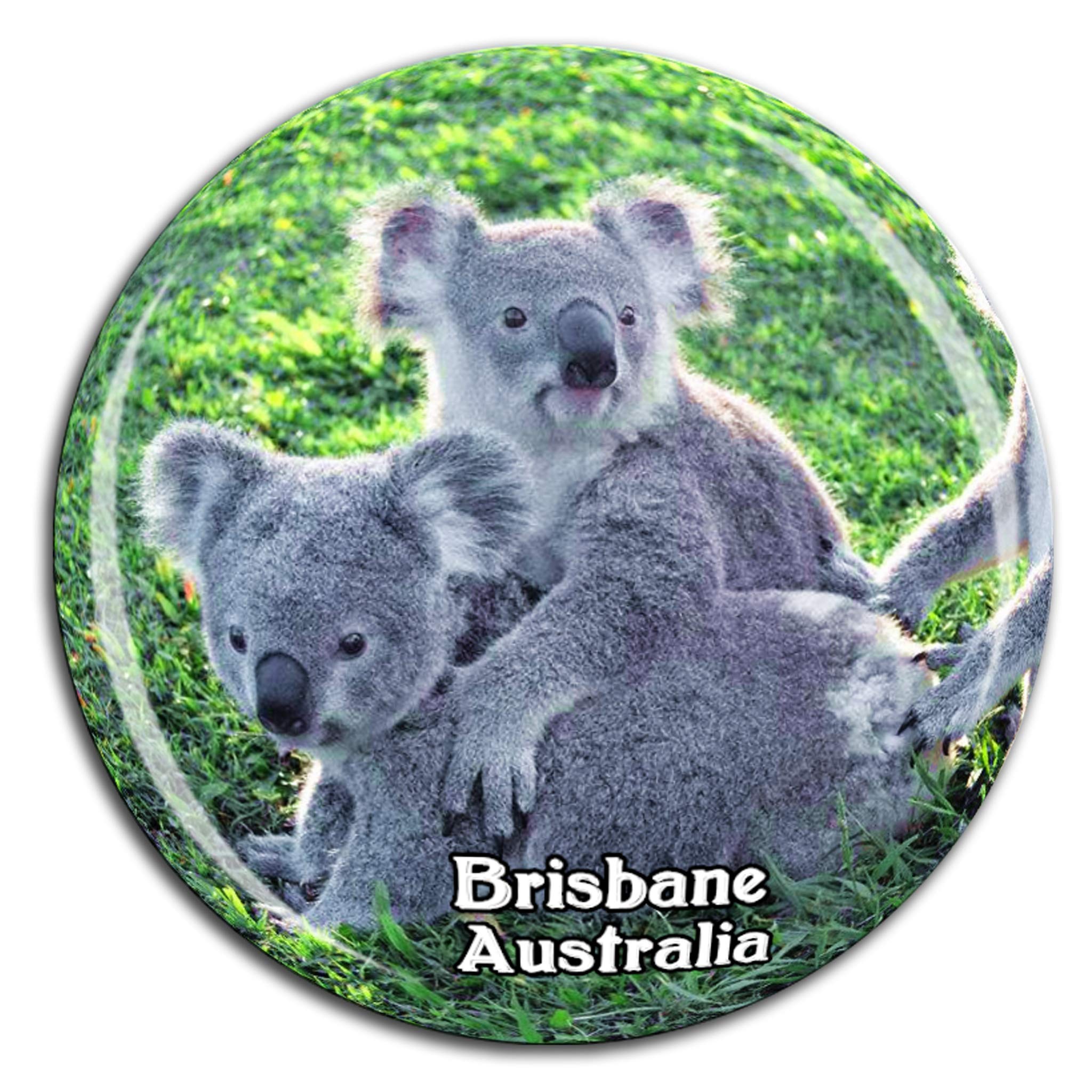 Weekino Lone Pine Koala Sanctuary Brisbane Australia Fridge Magnet 3D Crystal Glass Tourist City Travel Souvenir Collection Gift Strong Refrigerator Sticker