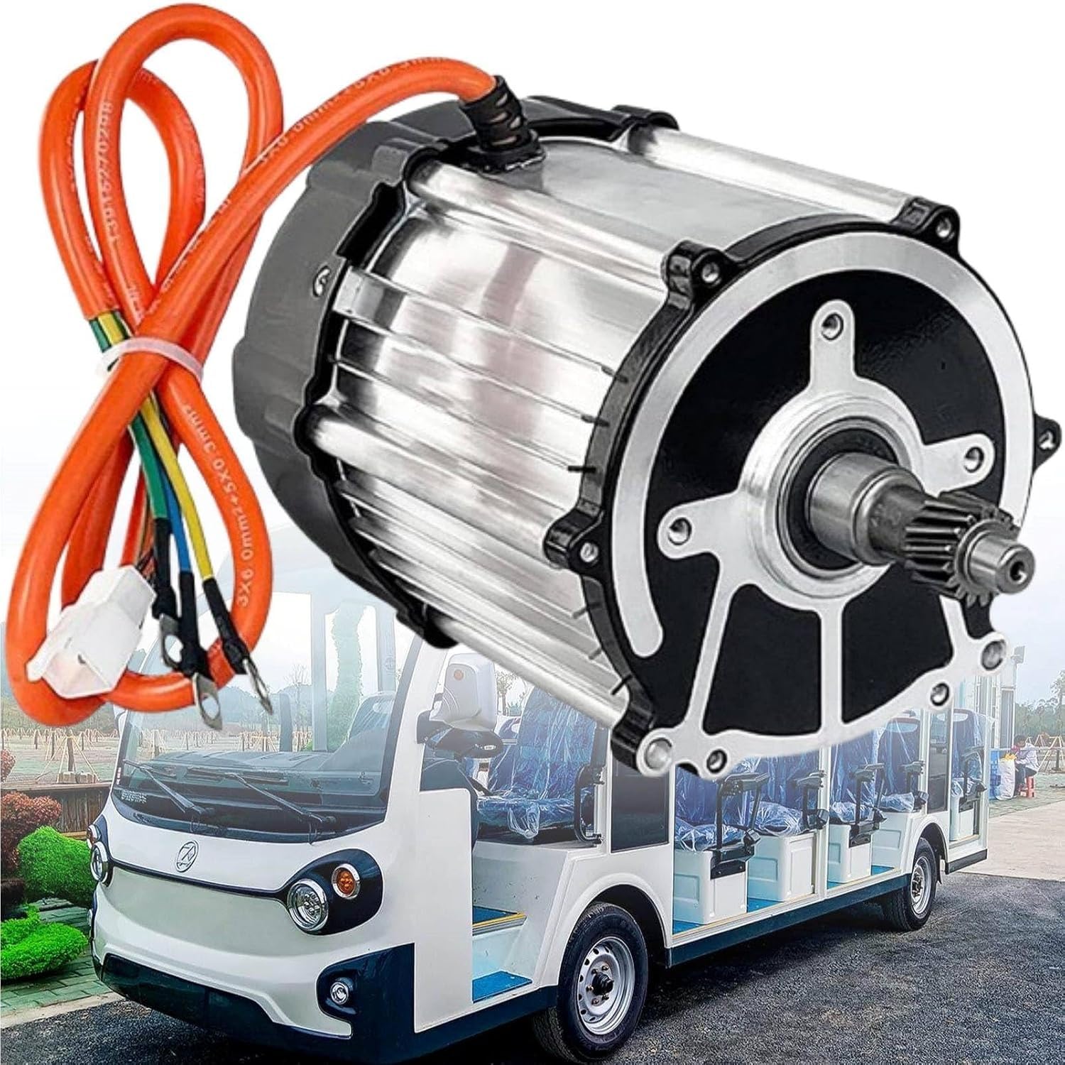 Silnik Trójkołowy Elektryczny 3200 Obr./Min, 48 V / 60 V / 72 V | Silnik Z Rdzeniem Z Czystej Miedzi 48 V / 60 V / 72 V, Obudowa Ze Stopu Aluminium, Do Elektrycznych Gokartów Czterokołowych
