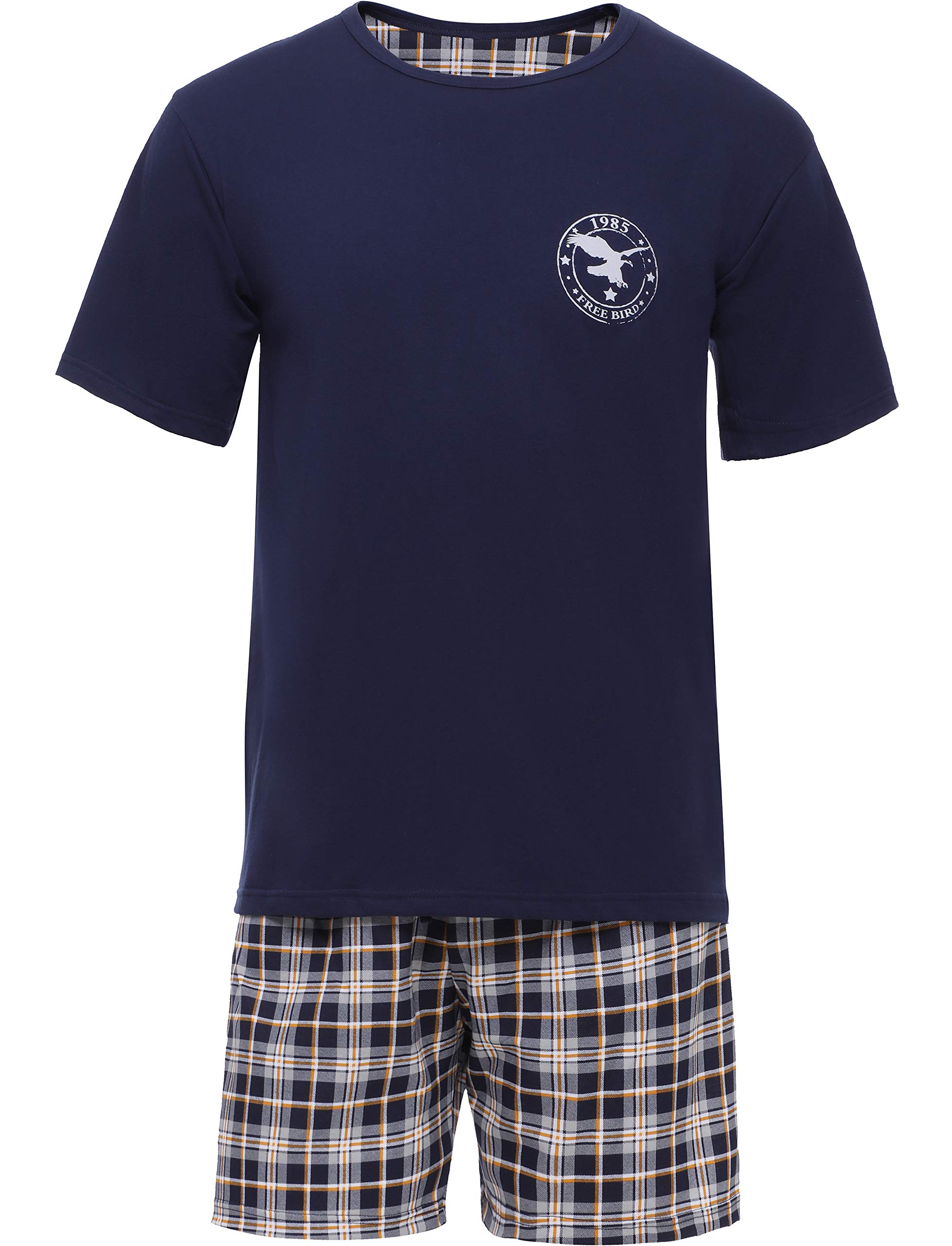 TimoneMen's Pyjamas TI30-108, Navy/Checked1, S