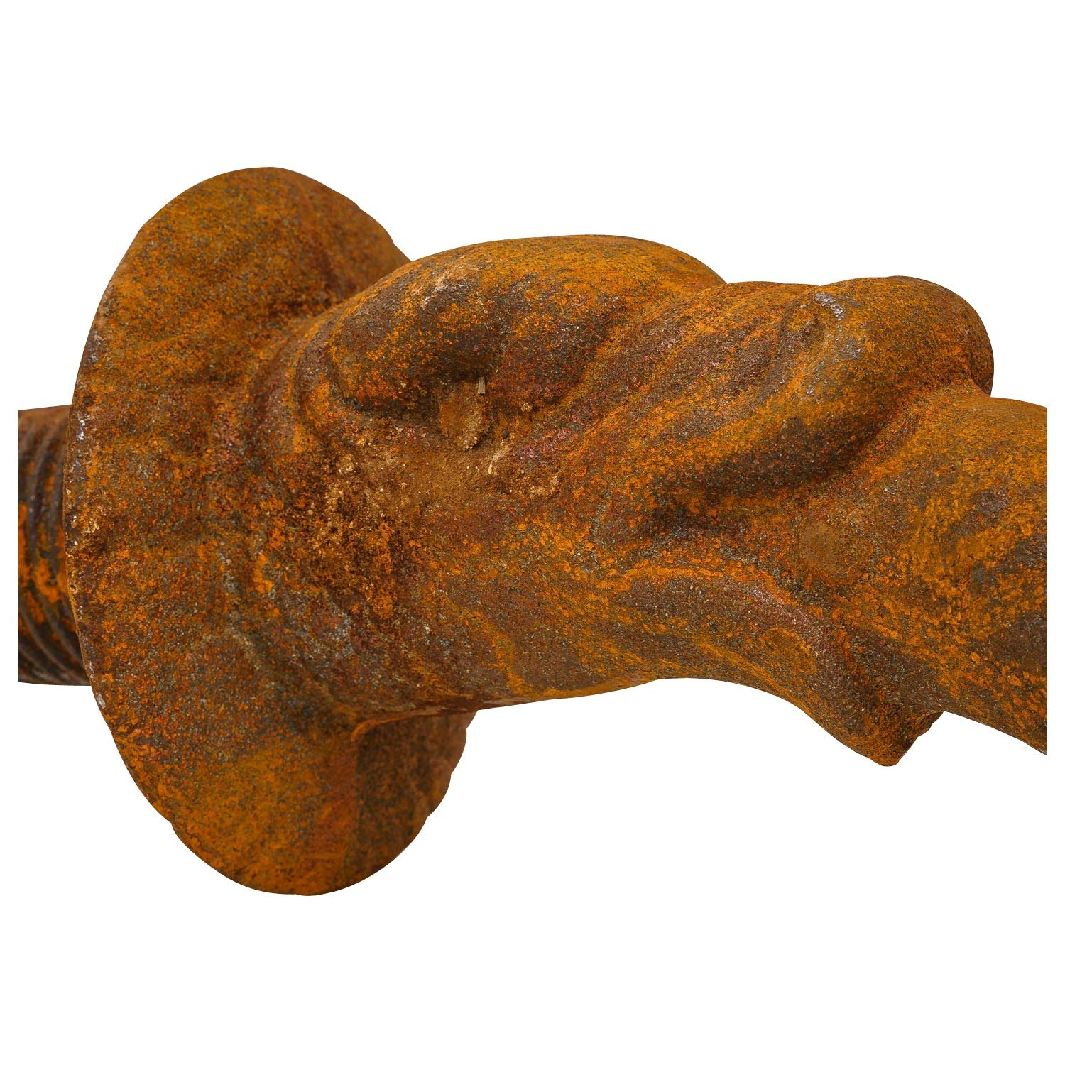 aubaho Gargouille Bec de Fontaine Fer Jardin Style Antique 32cm Poisson pêche