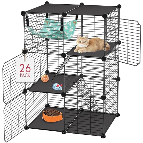 VISCOO Cat Cage for Kitten 3-Tier DIY Catio Cat Enclosures