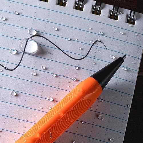 Miniatura 5 de Rite in the Rain Lápiz mecánico resistente a la intemperie, barril naranja, plomo oscuro de 0.051 in, 12 repuestos de minas (No. OR15)