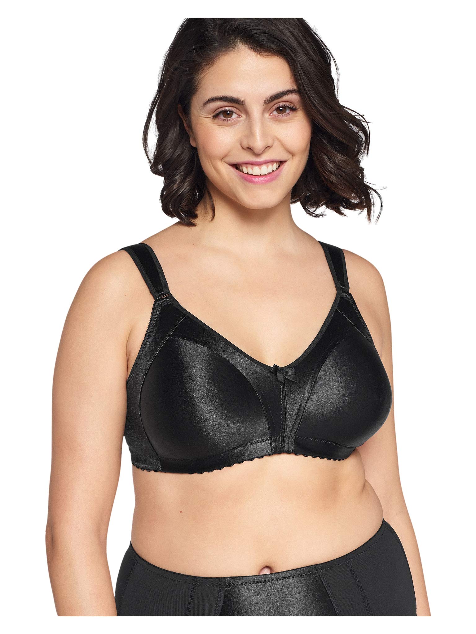 Naturana Women's Black Minimiser Soft Bra, 42B