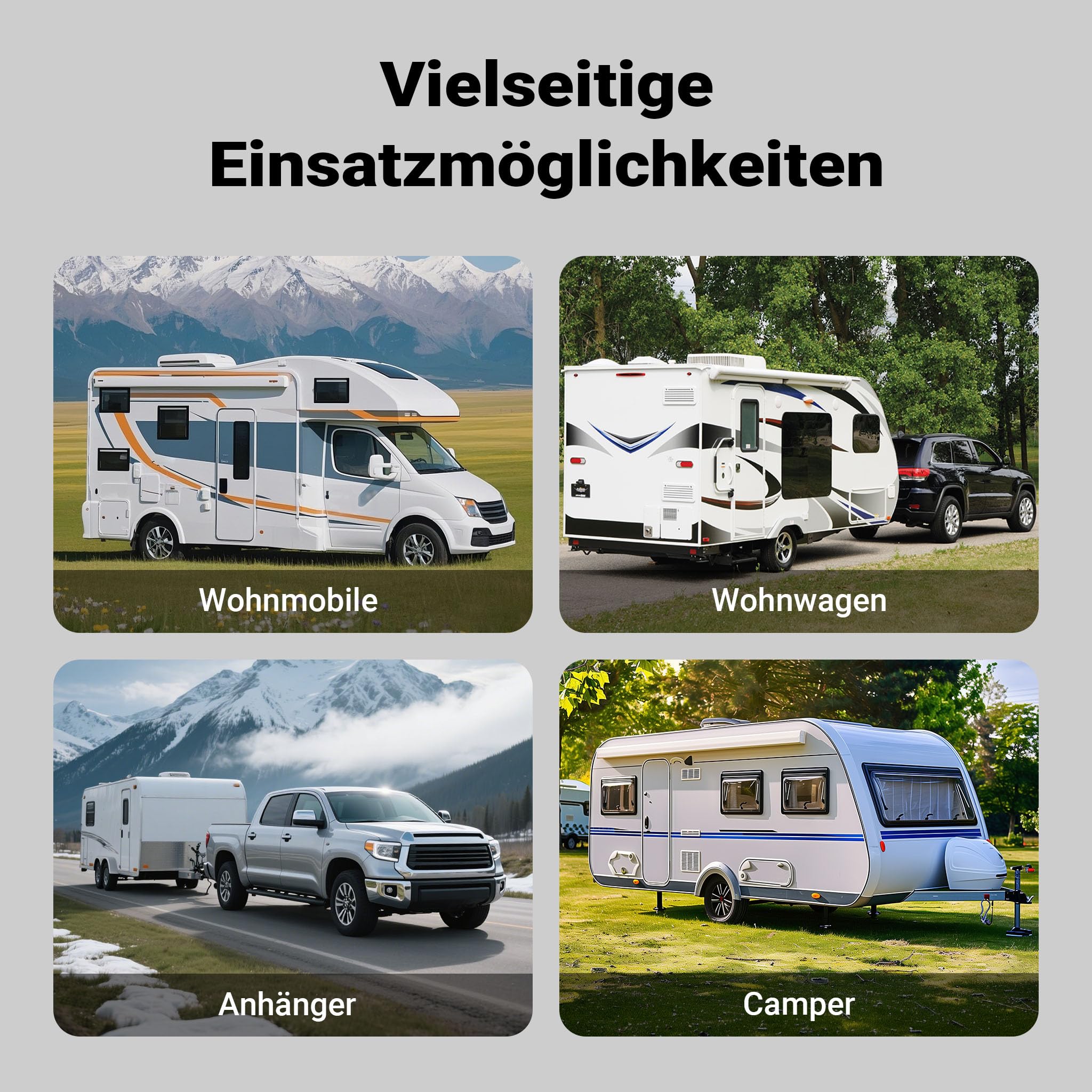 Wiltec Wagenheber für Wohnmobil bis 1360 kg, Nivellierer Wohnwagen 14“-15“ Reifen, robuster Ausgleichskeil Stahl, Auffahrkeil inkl. Schraubenschlüssel
