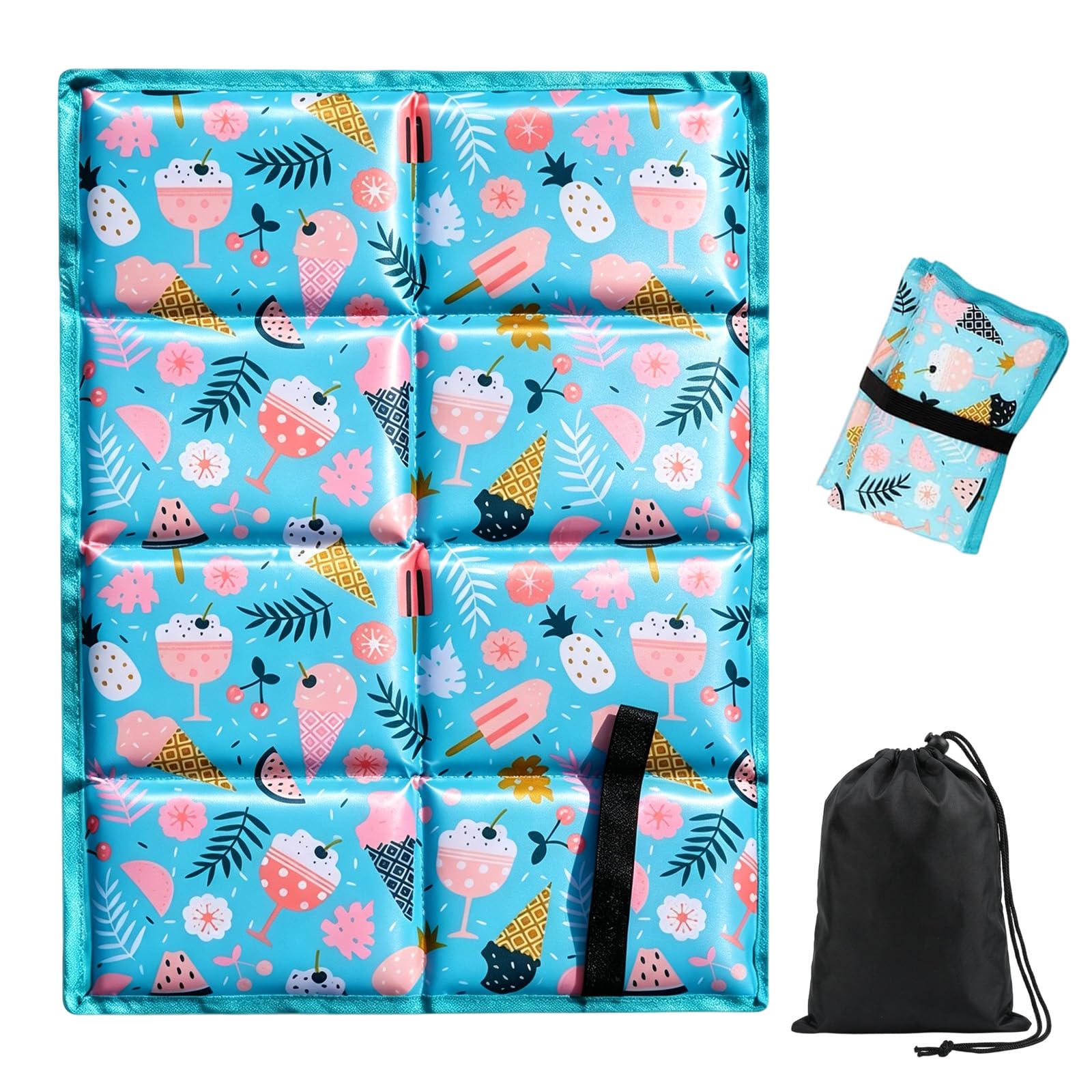 KSVFTB Outdoor World Folding Sit Mat, with Storage Bag, Outdoor Cushion Foldable Sit Mat, Portable Waterproof Foam Seat Pad for Camping, Hiking, Festivals, Picnics