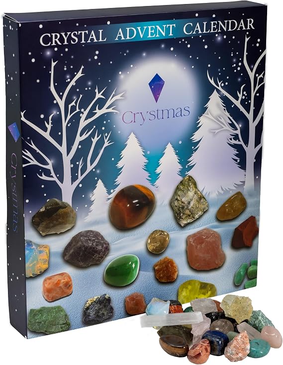 Crystal Advent Calendar 2025-25 days Crystal Calendar - Gemstone Advent Calendar 2025 -