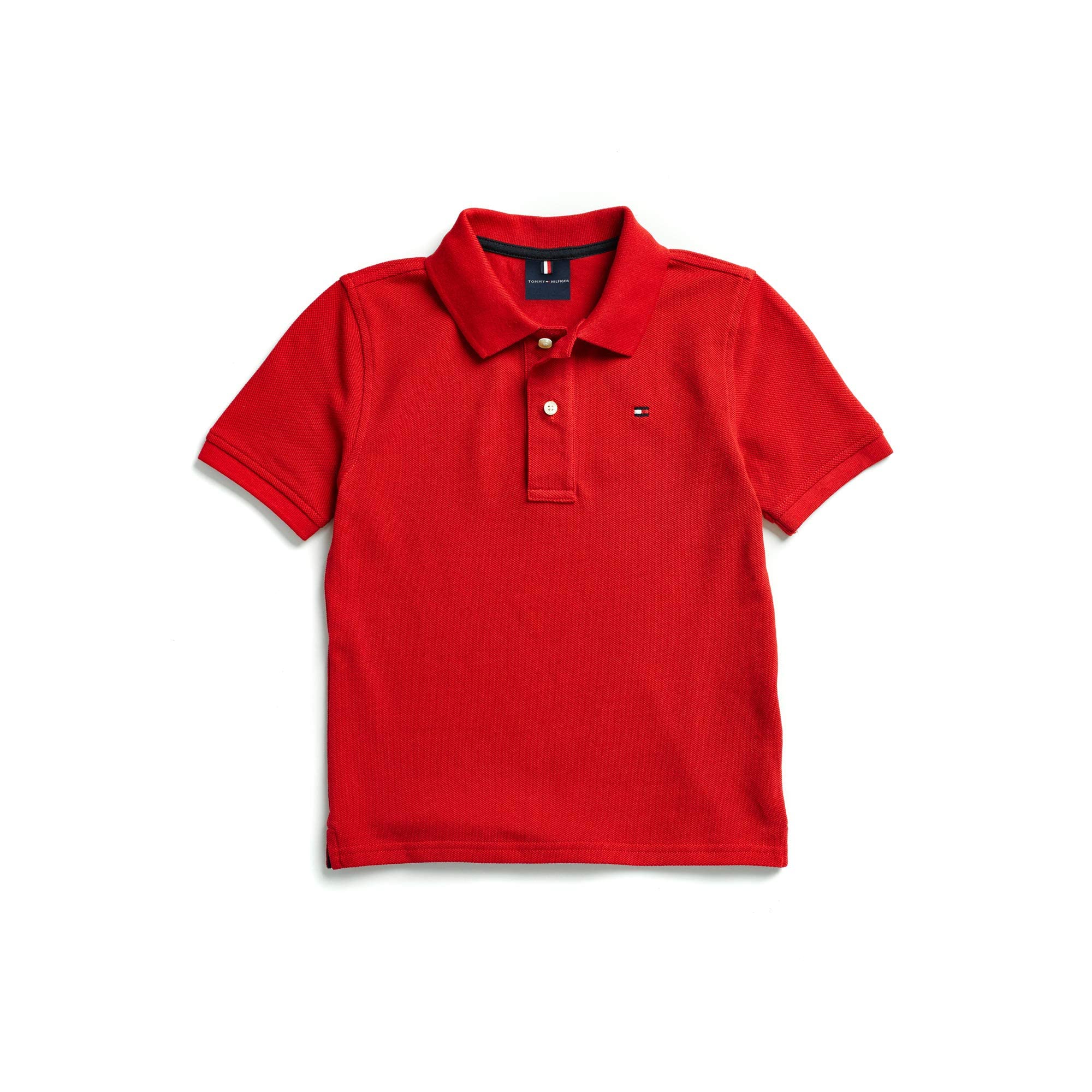 Tommy HilfigerBoys' Polo Shirt with Magnetic Buttons, Apple Red, L