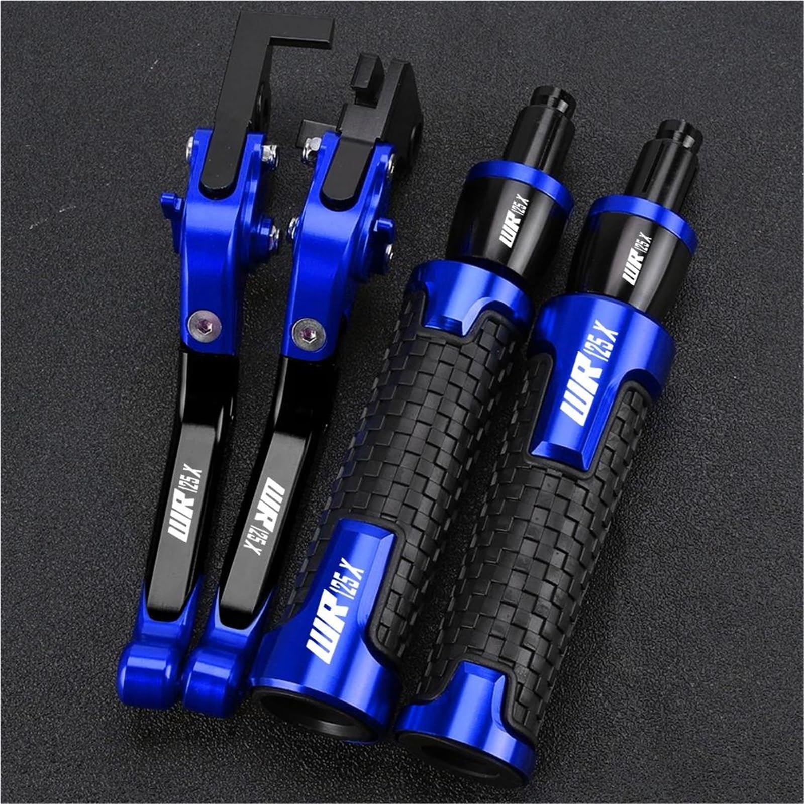 GQUIKGW Replace Motorcycle Accessories Adjustable Clutch Brake Lever Handlebar Grips Ends for Y-AMAHA WR125 WR125X 2012-2016 WR 125X