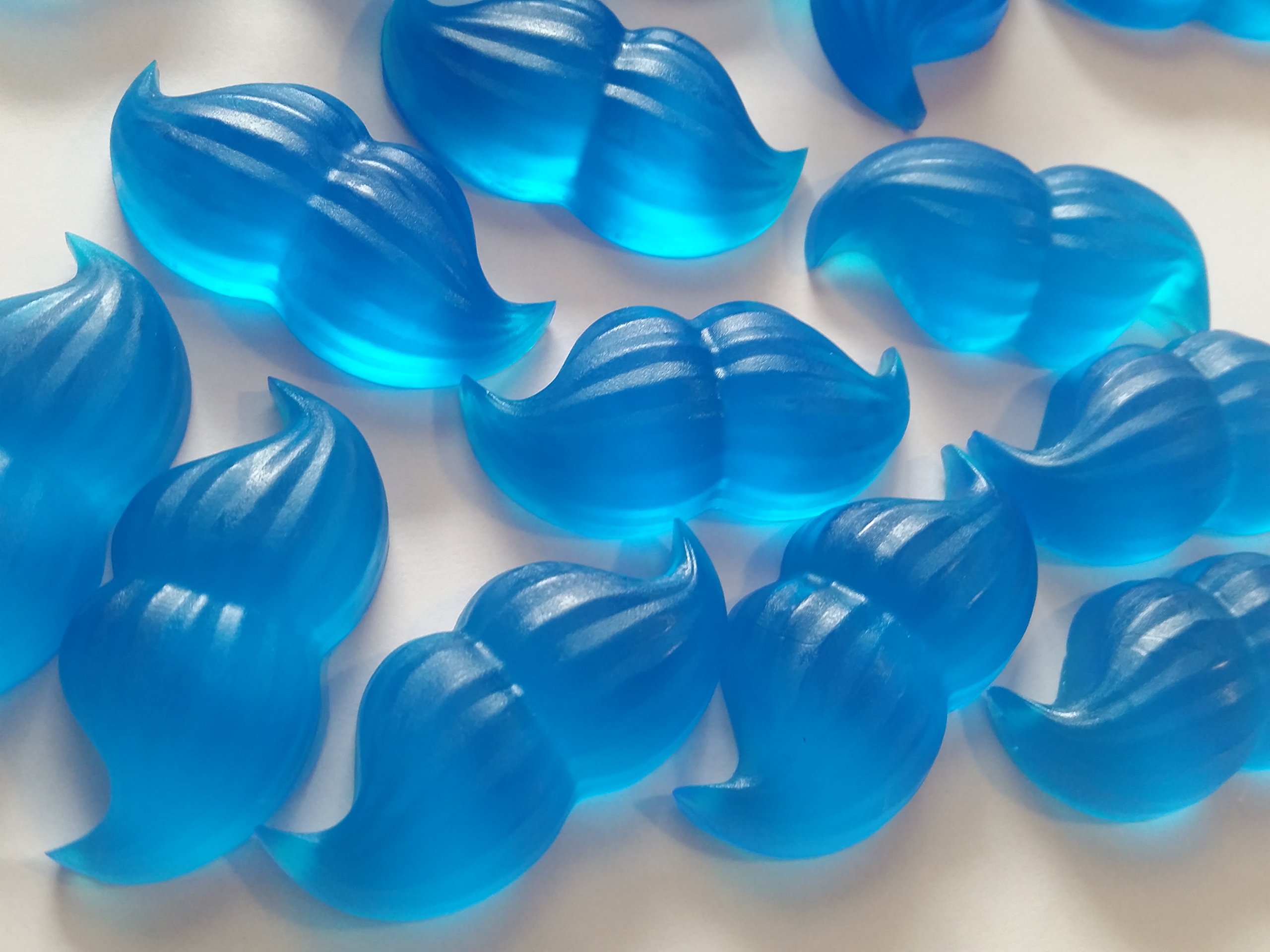 Amys Bubbling Boutique Inc Little Man Mustache Baby Shower Party Favors 20 Pack Glycerin Soap Turquoise Blue with