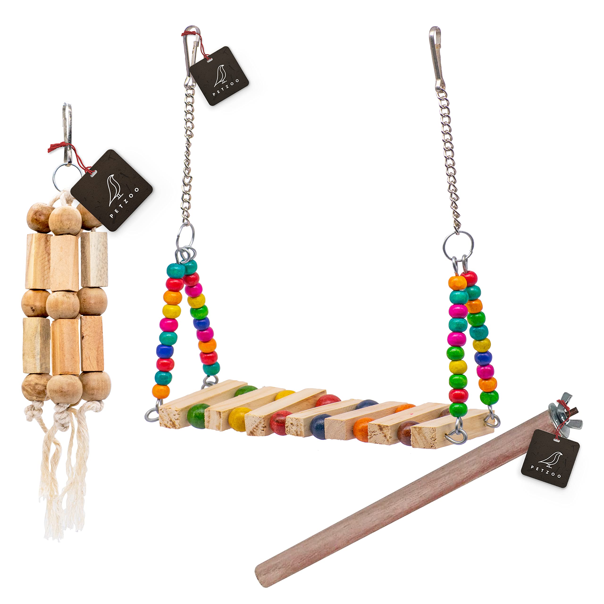 PETZOO Combo of 3 Birds Toys Swing Perch & Hanging (B0B7FYNF93) Amazon Price History, Amazon Price Tracker