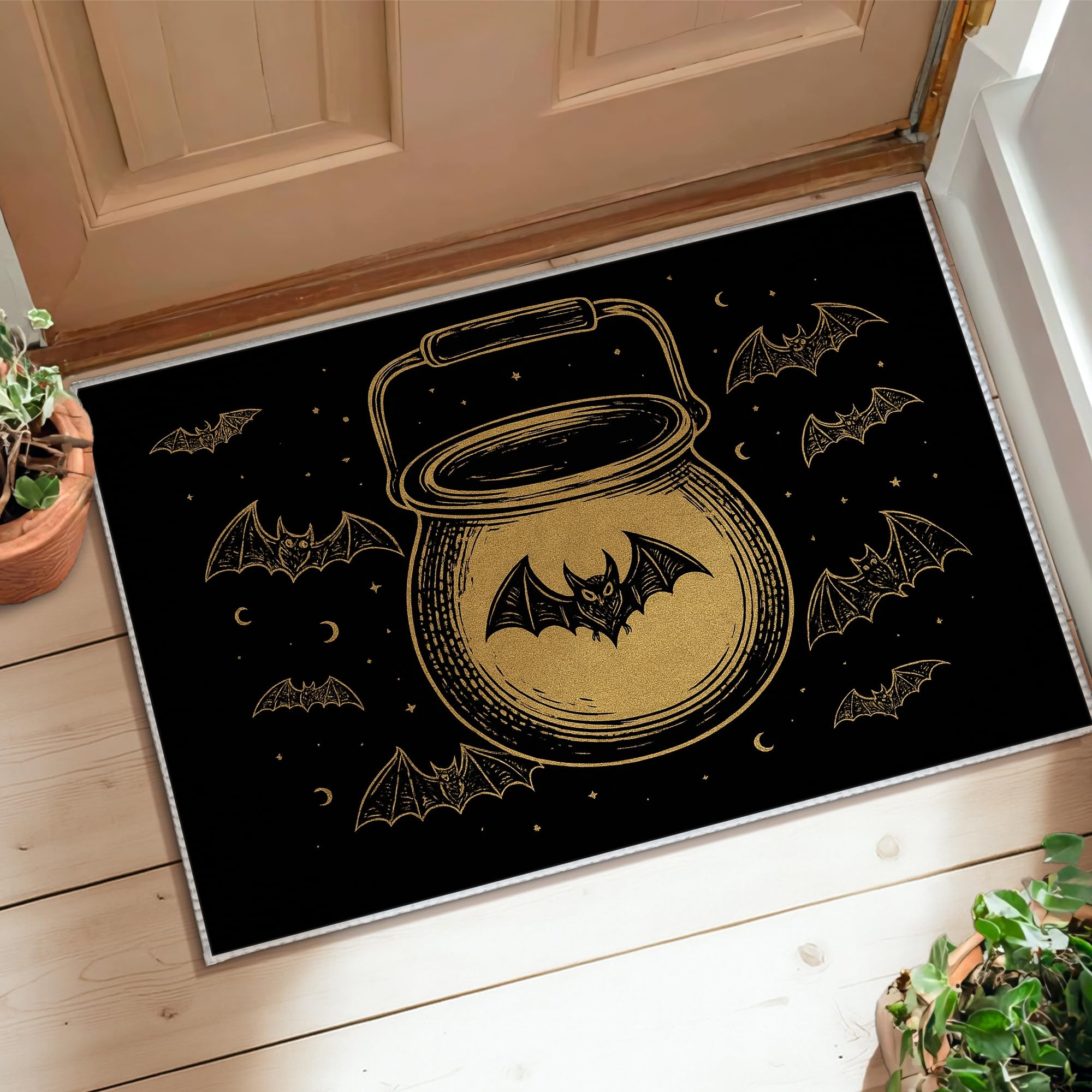 Tapis chauve-souris pour chevet et entrée ambiance mystique