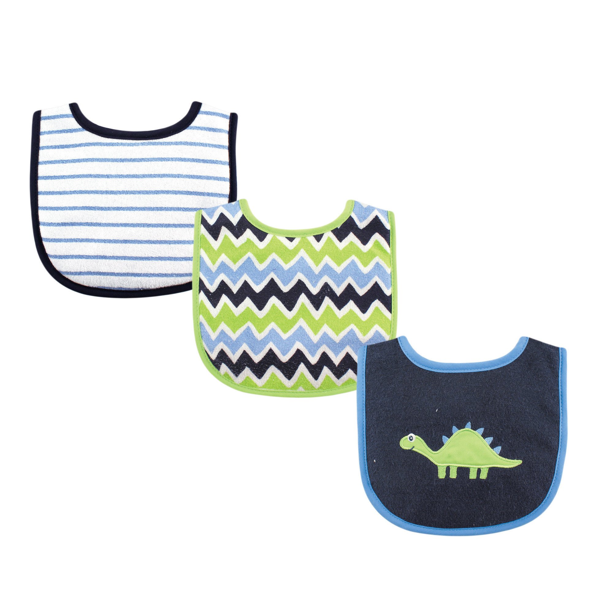 Luvable Friends Unisex Baby Cotton Terry Drooler Bibs with Fiber Filling