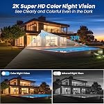 2026 Upgraded 2K Outdoor Security Camera, Security Cameras Wireless Outdoor with Free Cloud Storage, Spotlight Siren Alarm, AI Motion Detection, 2-Way Talk, Surveillance Cameras WiFi 5G&2.4G, IP66
