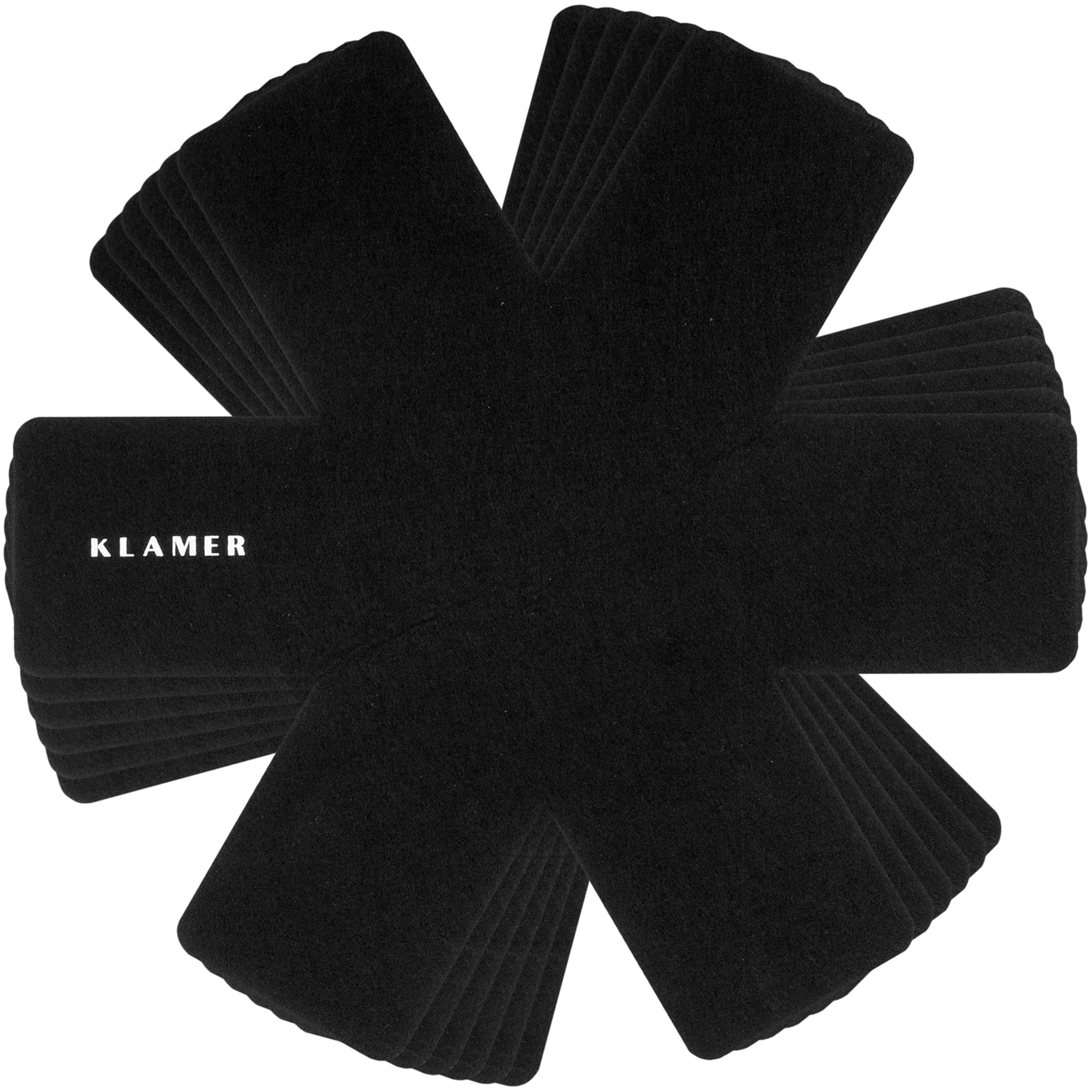 Pfannenschoner Filz 6er Set, Stapelschutz mit Anti-Rutsch-Unterlage, Topfuntersetzer aus recycelten PET-Flaschen, zum Schutz von Pfannen, Töpfen und Schüsseln