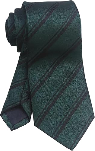 Vista 25 de Secdtie Corbata clásica de seda tejida jacquard a rayas para hombre Gris Negro