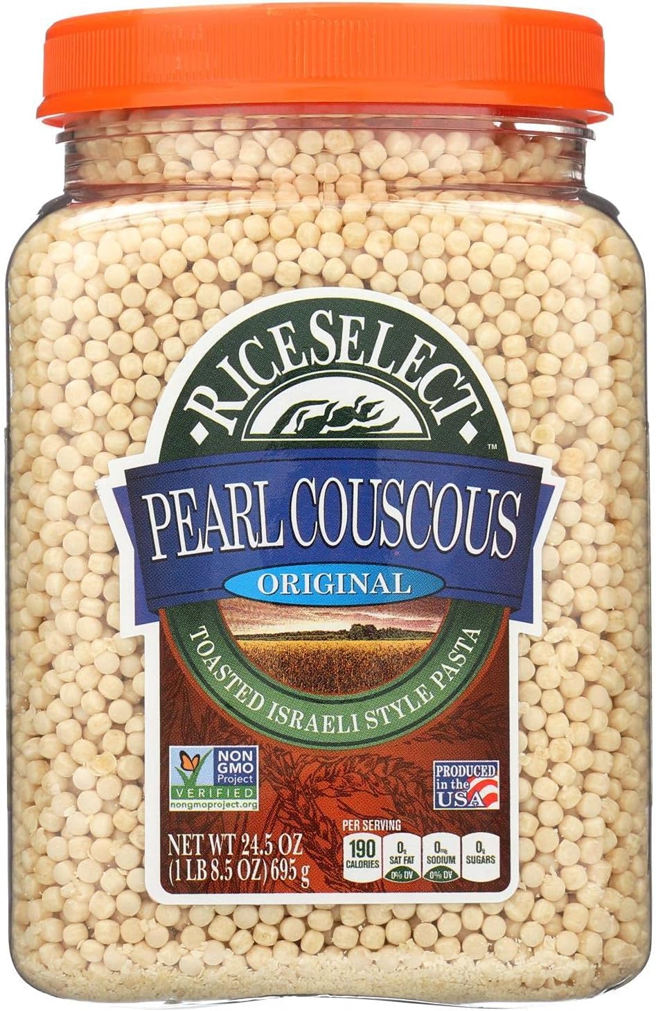 RiceSelect Chefs Original Couscous,Pearl,Orig Plai 25.5 Oz (Pack of 4)