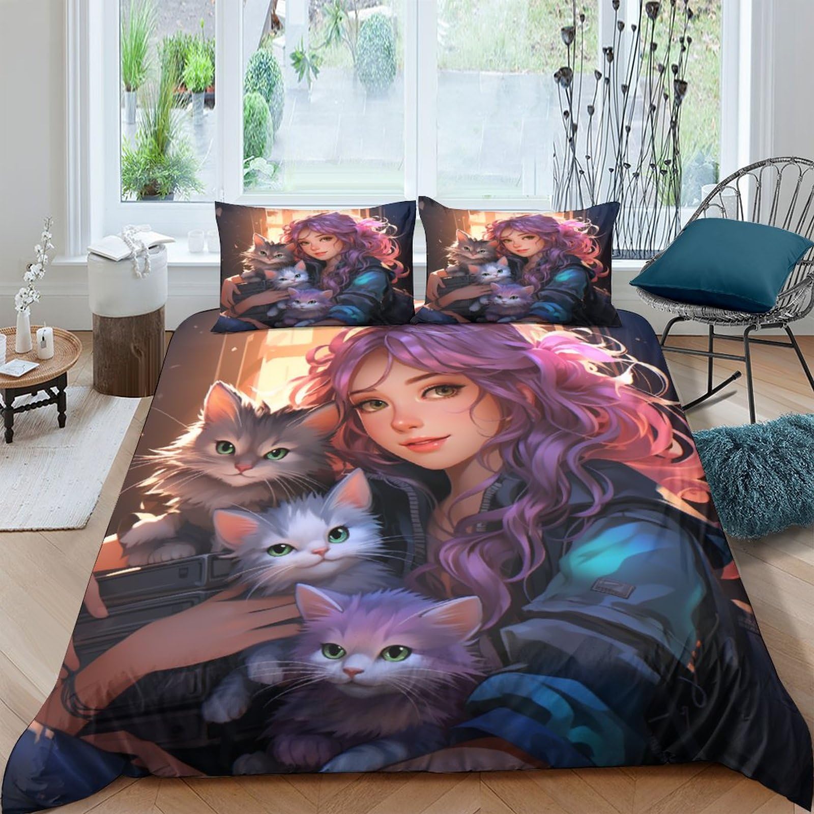 Ensemble de housse de couette pour garçons et ados en tissu infroissable et facile à laver