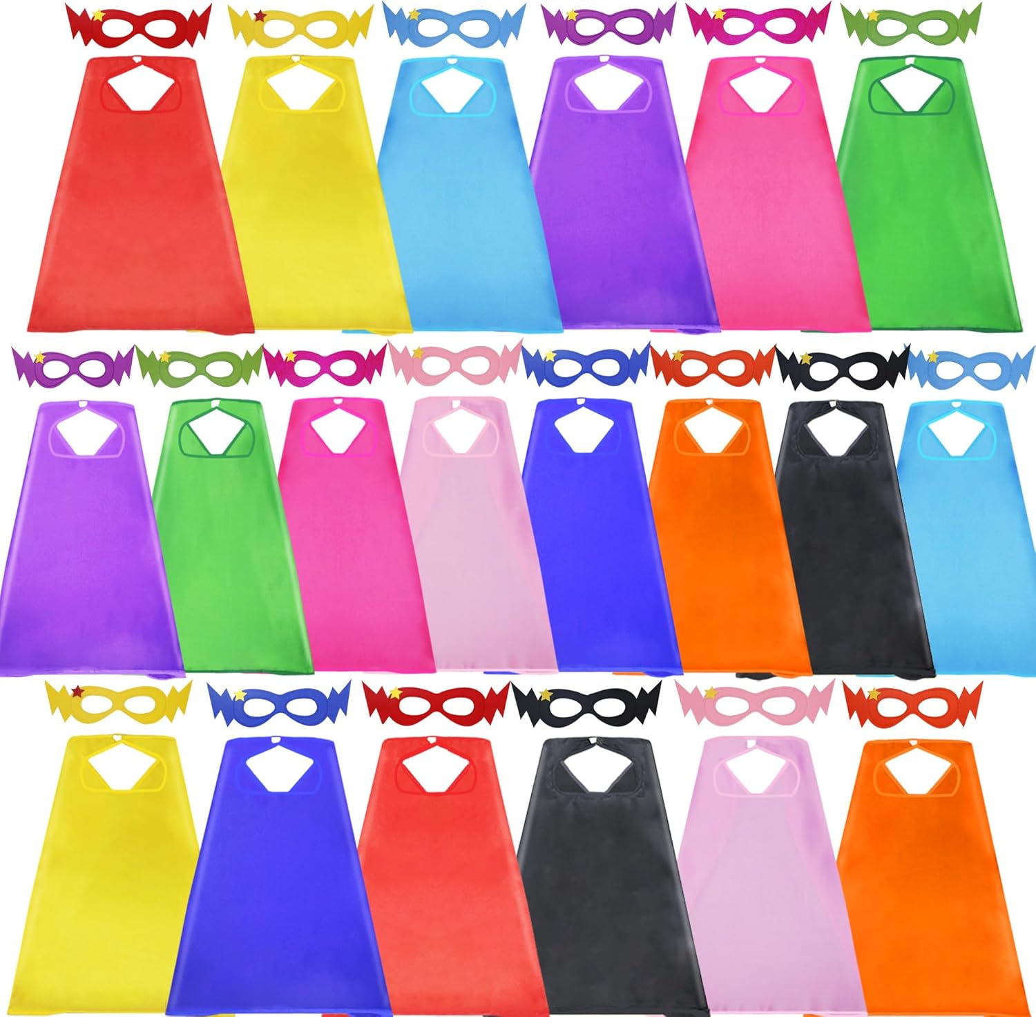 D.Q.Z Superhero Capes & Masks for Kids (20 Sets)