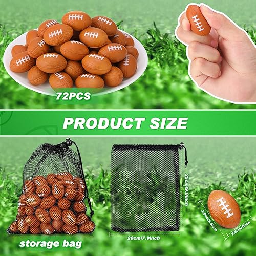 Miniatura 2 de Zhanmai 72 piezas de mini bolas de fútbol de espuma de 1.5 pulgadas, juguete a granel para decoración deportiva, suministros para niños, niñas,