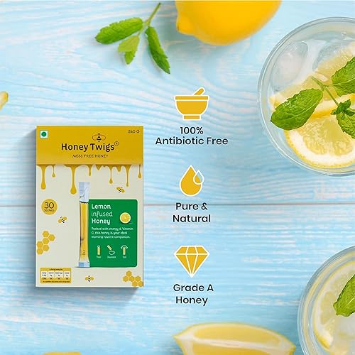 Miniatura 6 de Honey Twigs - Paquete de palitos de miel pura  Combo puro del Himalaya, canela, vainilla, limón, cúrcuma - 150 unidades (30 pajitas cada uno)  100%