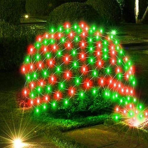 Miniatura 6 de 198 luces de red LED de 9.8 pies x 6.6 pies enchufables, 8 modos de iluminación de malla conectables, luces de red de Navidad impermeables al aire