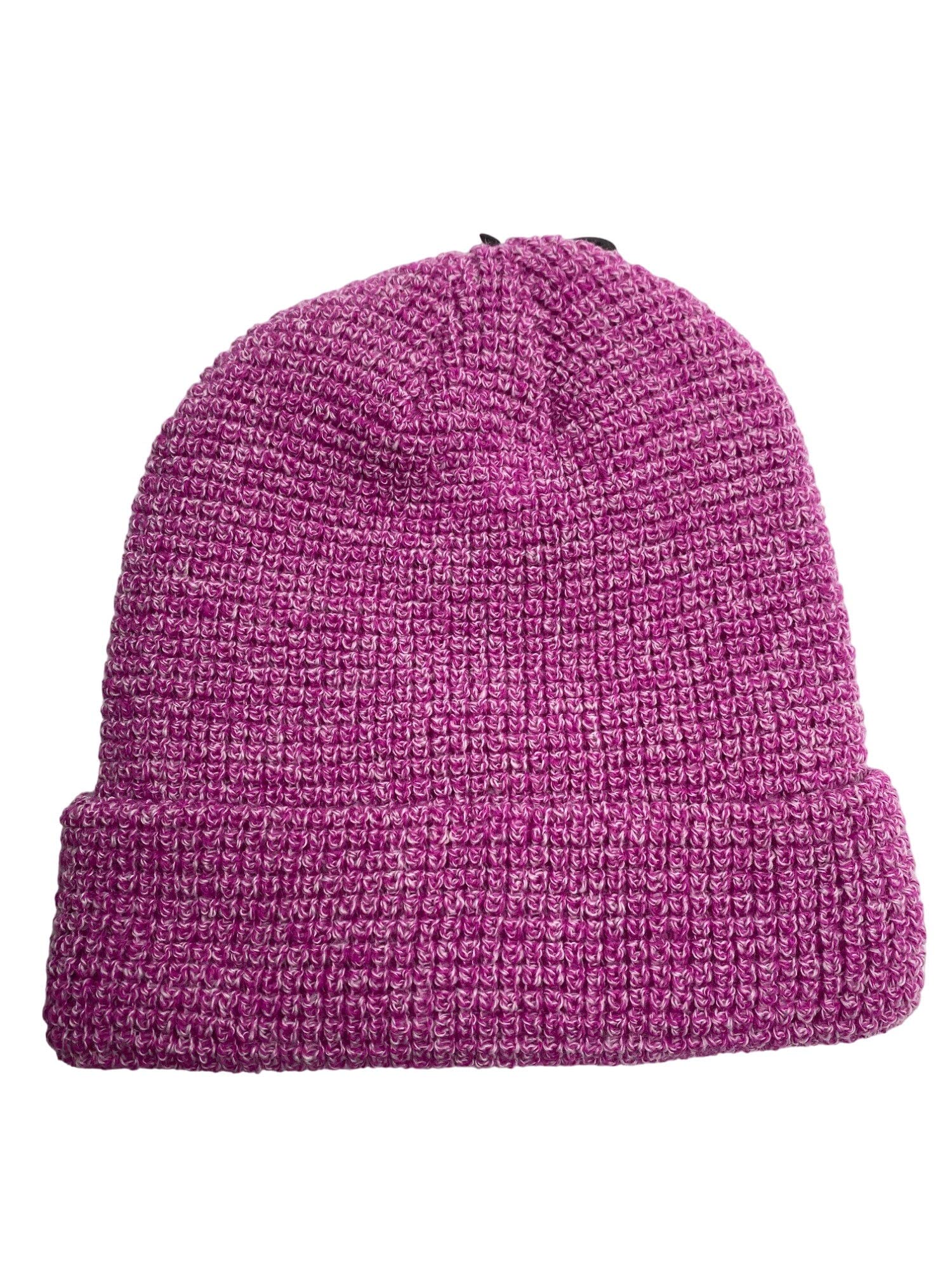Yea.Nice Beanie Soft Acrylic Folded Waffle Weave Beanie Hat Cap (Raspberry Pink)