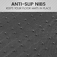 Vista 6 de BDK Premium Carpet Floor Mats for Cars - Universal Fit Interior 4-Piece Car Mats Full Set with Vinyl Heel Pad Protector - Cute Car Accessories