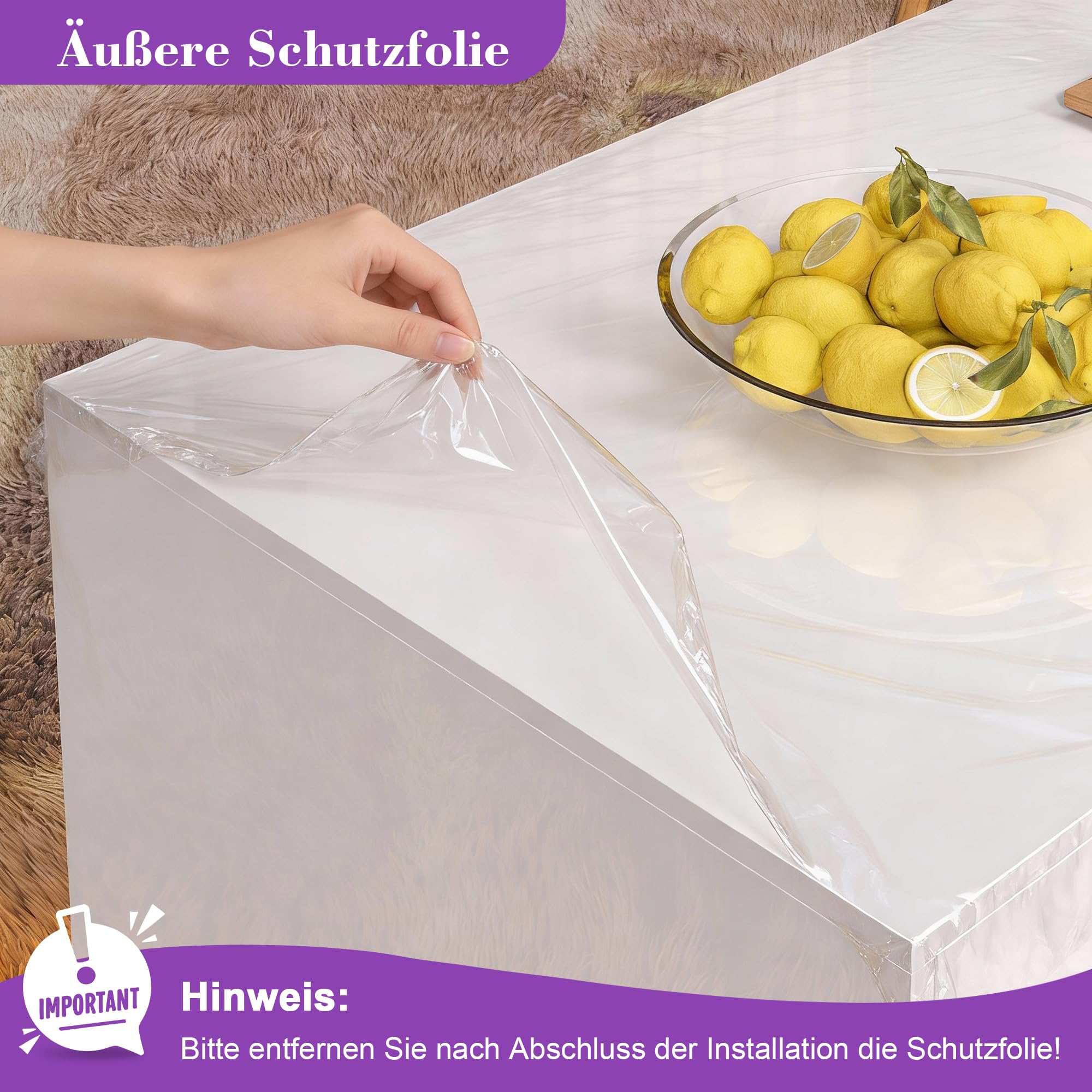 Couchtisch mit Schublade und Offenem Fach, Couchtisch Weiß Hochglanz mit LED-Beleuchtung, Wohnzimmertisch Weiß mit Stauraum, 100 x 50 x 40 cm