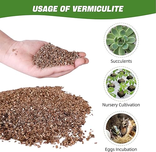 Miniatura 2 de Vermiculita orgánica, aditivo natural para suelos hortícolas, mezcla de acondicionador para plantas y jardinería, mejora el drenaje y la
