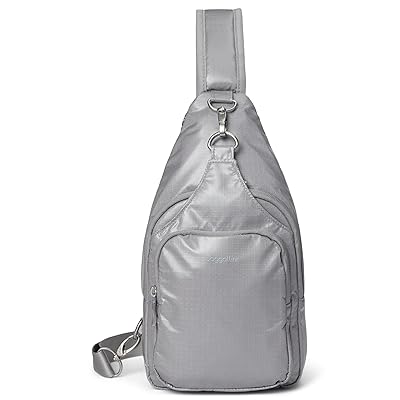 Baggallini Central Park Sling Backpack Bags Sleet Gloss Ripstop, Nylon