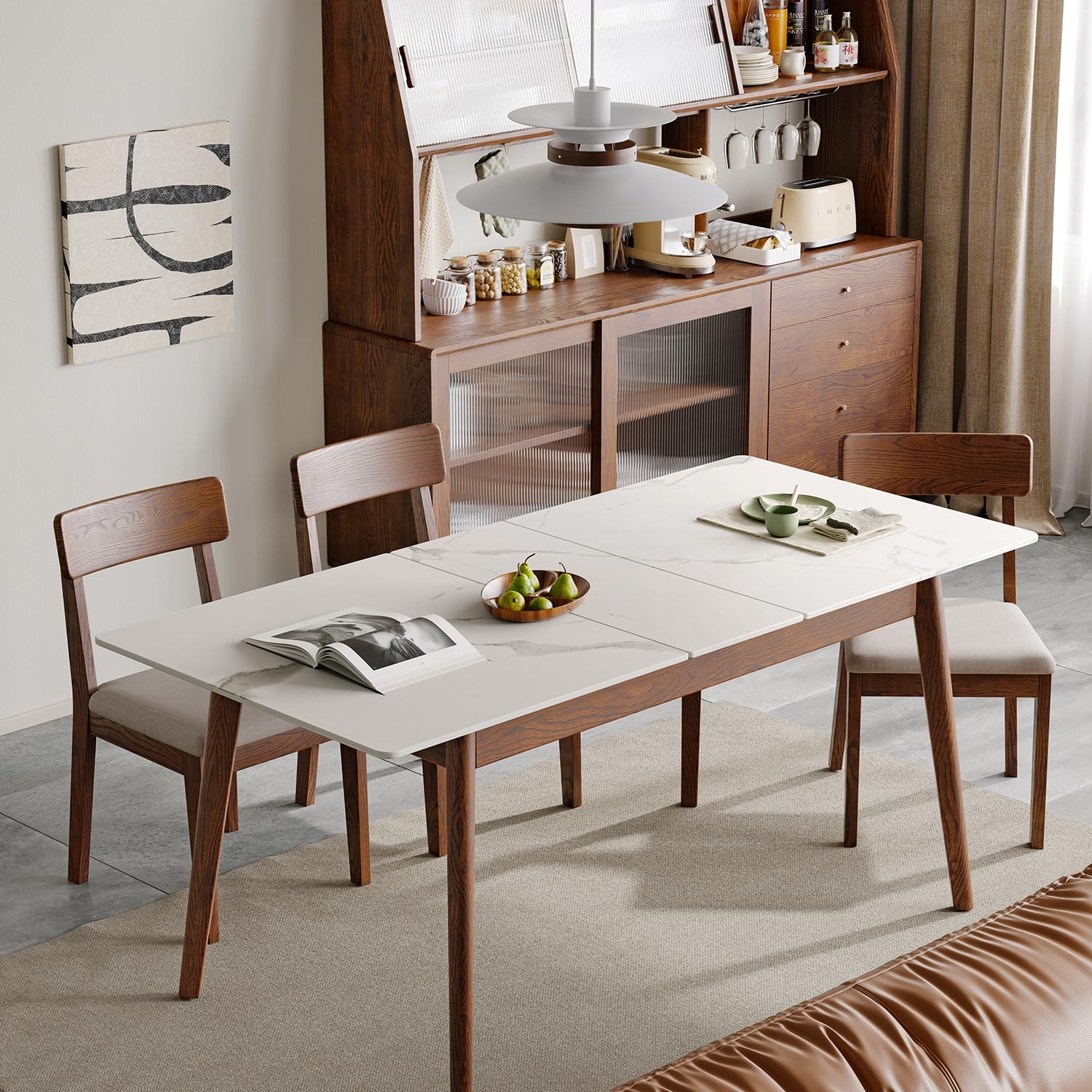 Amazon.com - kevinplus 59'' Rectangular Dining Table Extendable