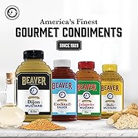 Vista 6 de Beaver Mostaza Dijon Tradicionalmente caliente, botella exprimible de 12.5 onzas