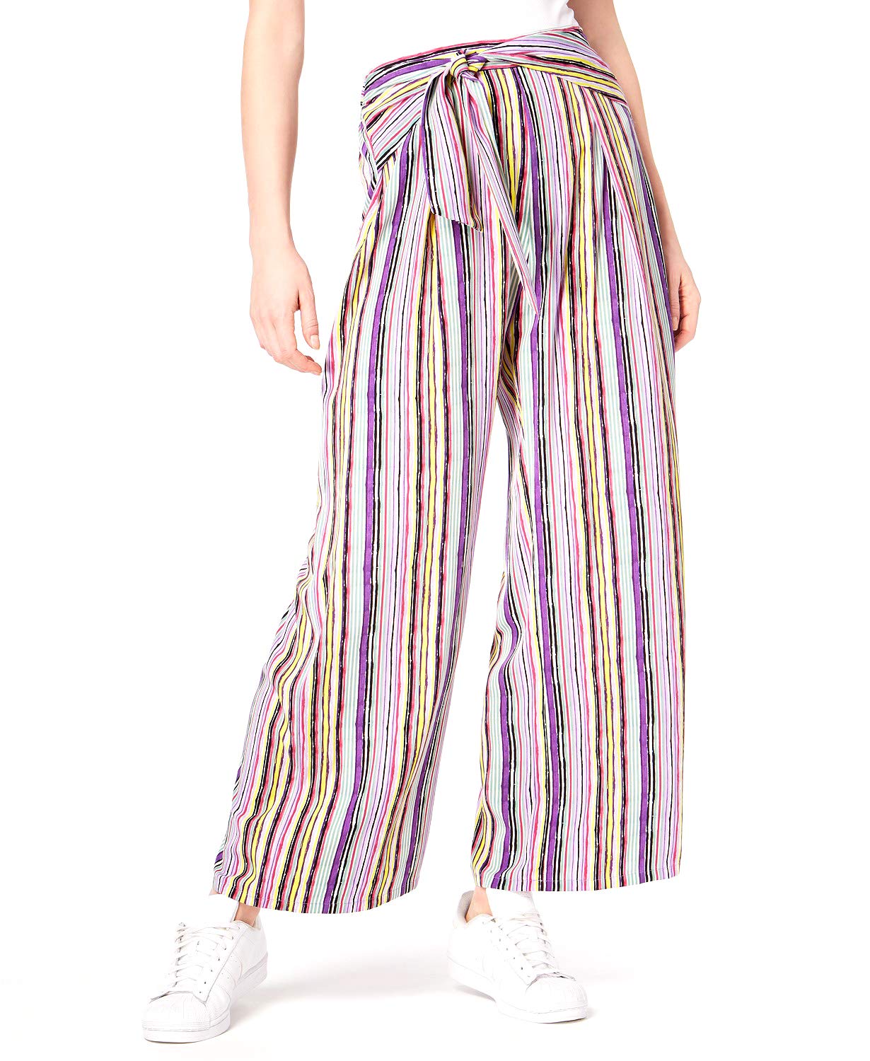Bar III Womens Striped Pull-On Pants