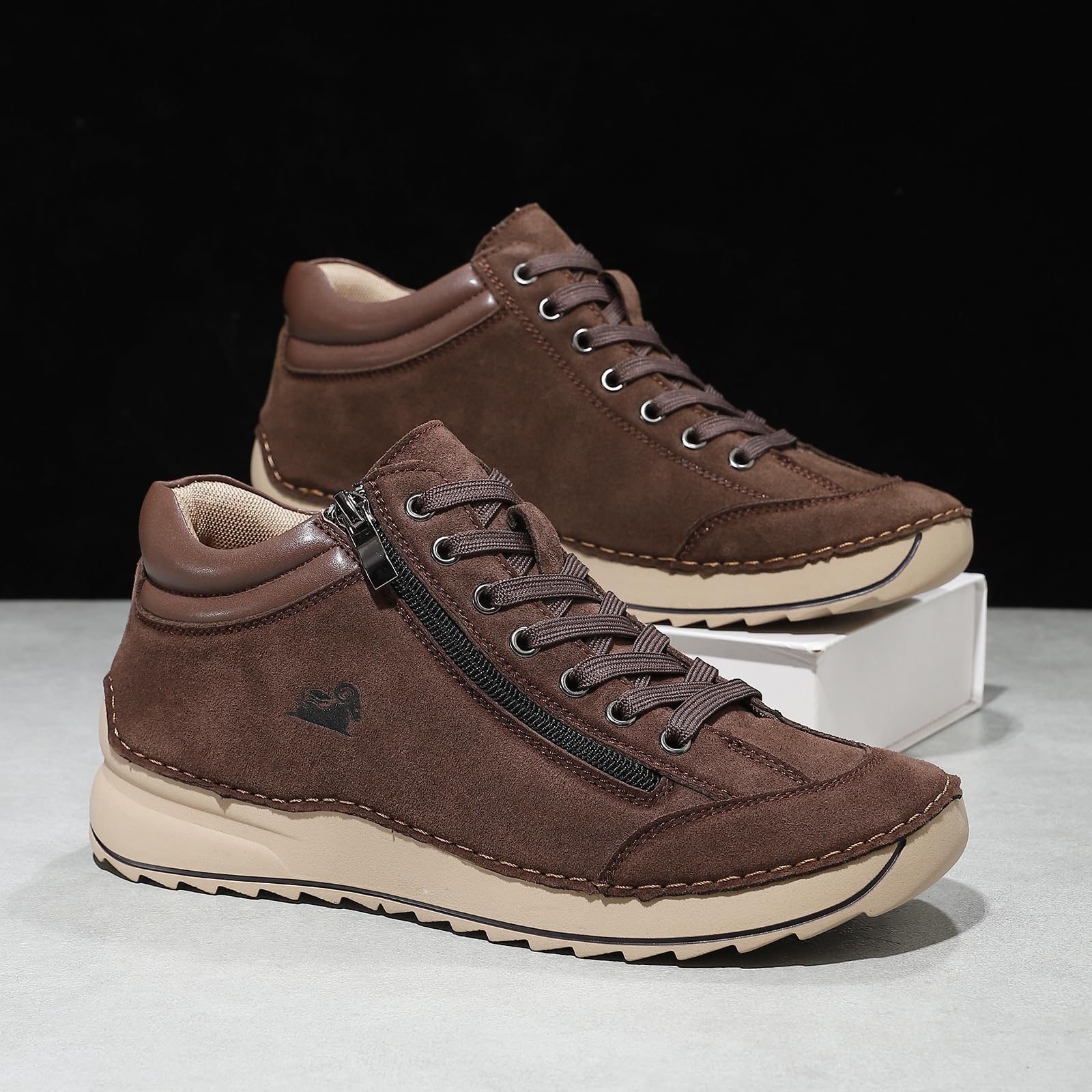 Wodoodporne buty trekkingowe damskie wysokie platformie