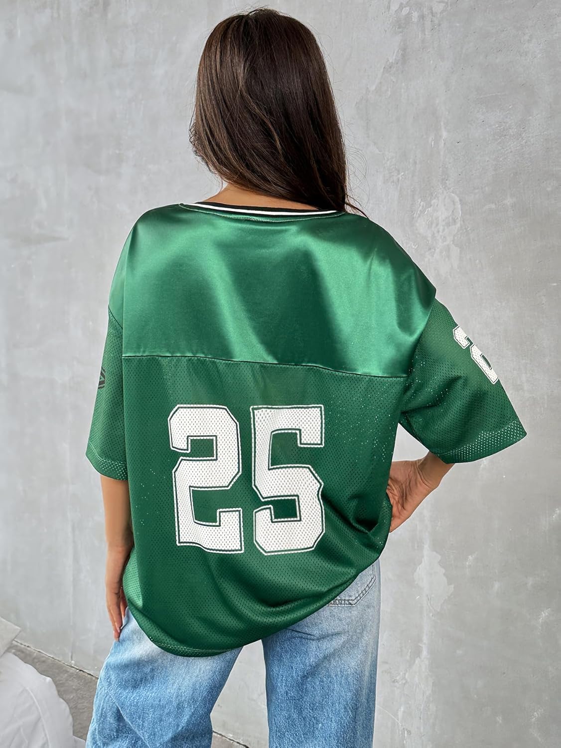 QJQ Women‘s Jersey Shirts Y2K Tops V Neck Half Sleeve Number Graphic T Shirts Summer Cute Football Streetwear Tee - Image 2