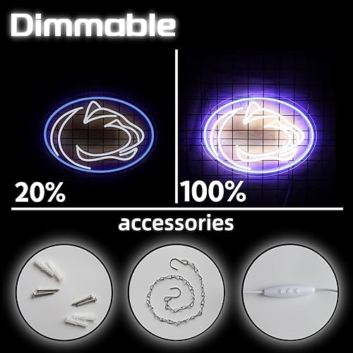 Miniatura 2 de Pen State - Letrero de neón para decoración de habitación, luz de neón, letrero de neón para hombre, decoración de pared de cueva, decoración de