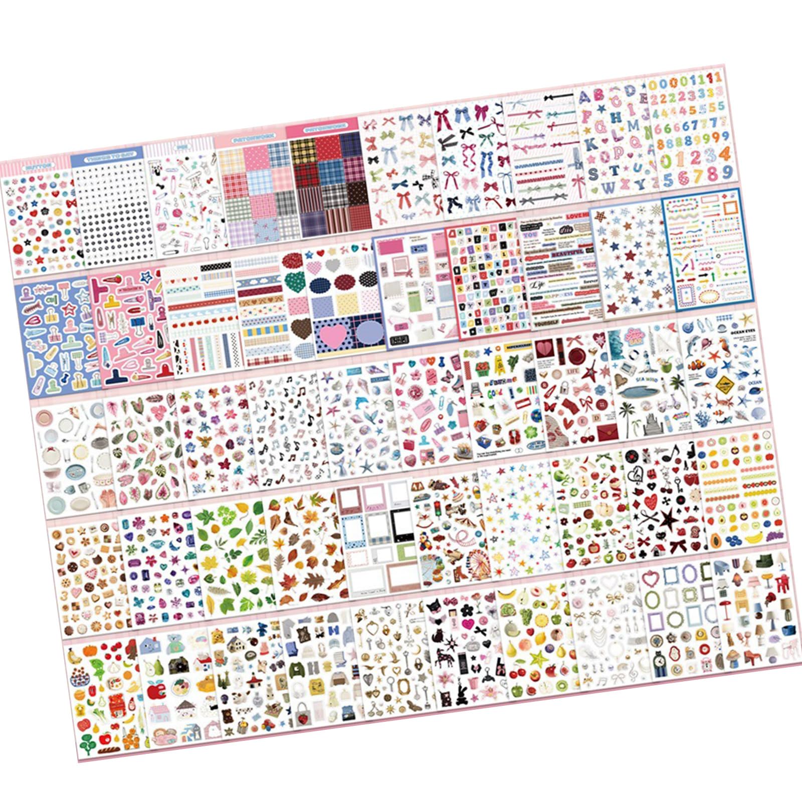 Artistic Scrapbooking Sticker Scrapbook Accessories, Waterproof Decorative for and Letters Decorative for