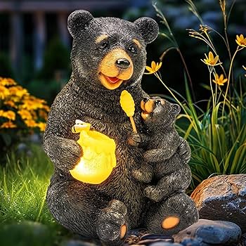 Amazon.co.jp: ソーラーパワーのシロクマの置物 - 座っている