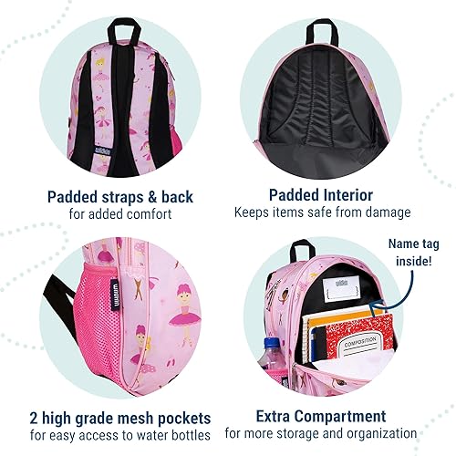 Miniatura 4 de Wildkin - Mochila infantil de 15 pulgadas, Viajar, Bailarina