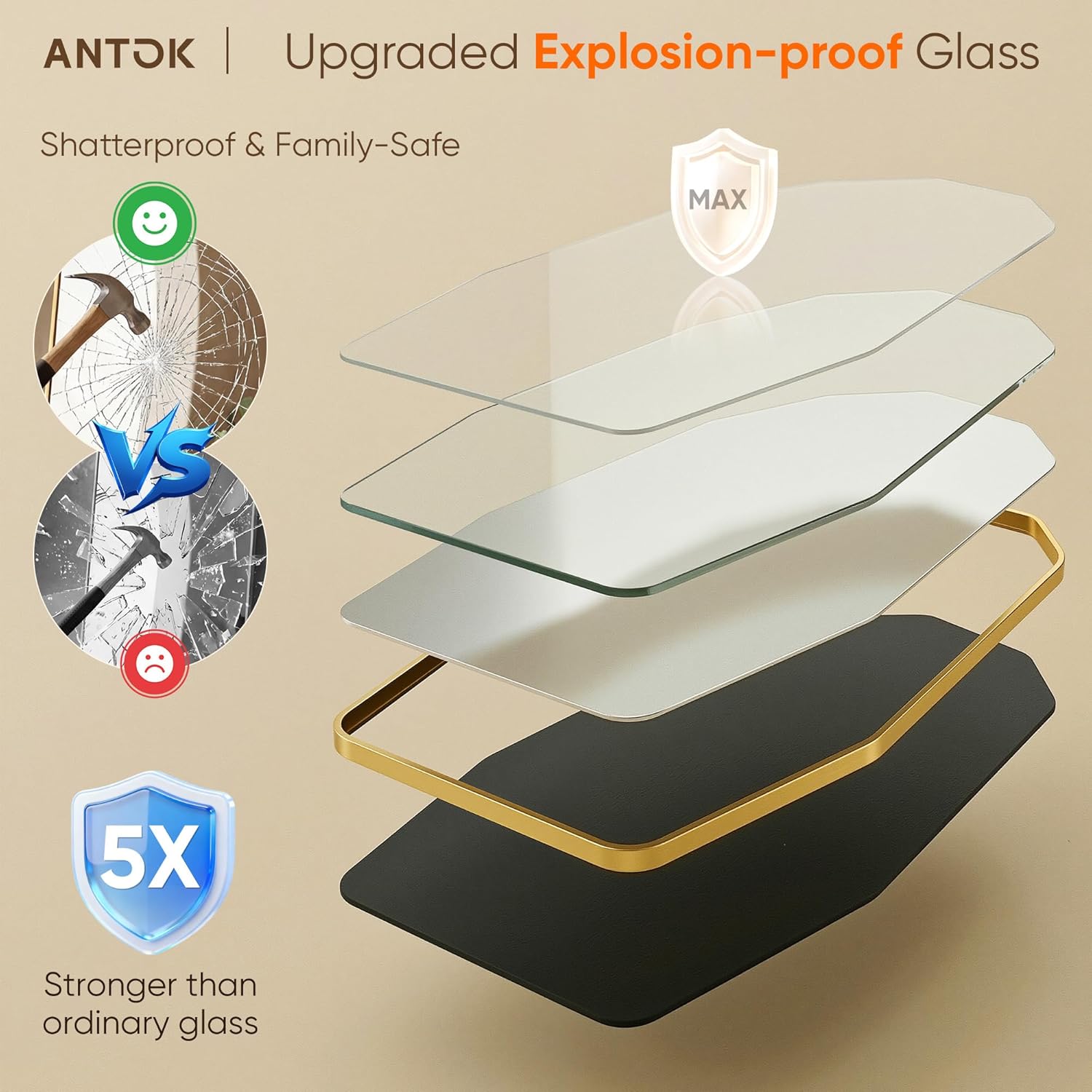 Antok Full Length Mirror, 76"x34" Floor Mirror, Free Standing Wall Mounted or Leaning Full Body Mirror with Aluminum Alloy Frame, Diamond Irregular for Bedroom Entryway Cloakroom, Gold