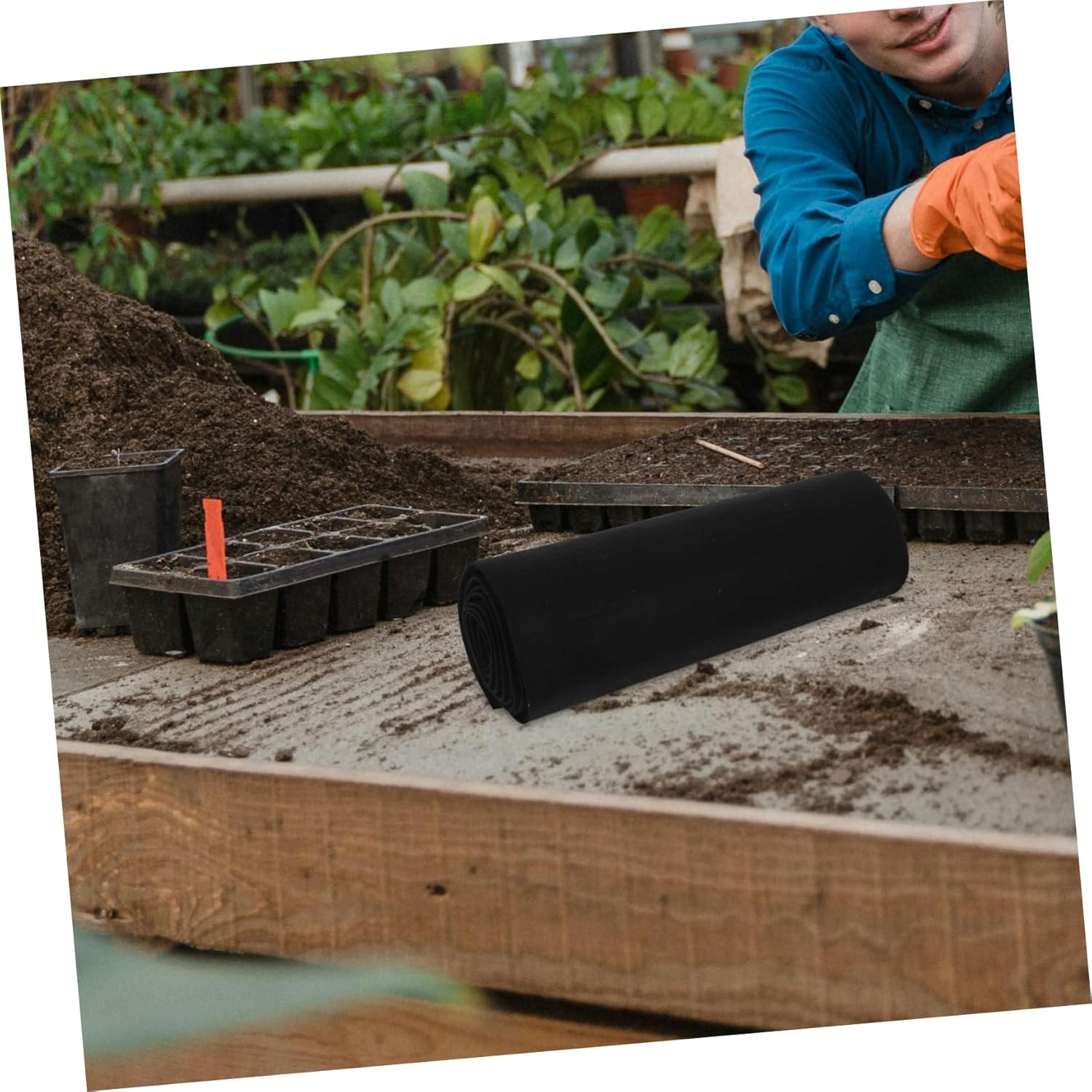 BESPORTBLE 4pcs Plant Potting Mat Drainage Liner Felt Material Plant Troughs Inserts for Herbs Outdoor