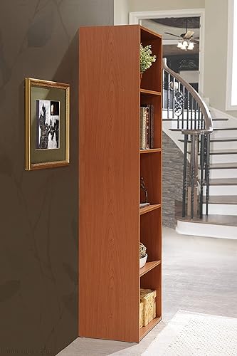 Vista 3 de HODEDAH IMPORT 5 Shelve Bookcase cabinet, Cherry Cereza