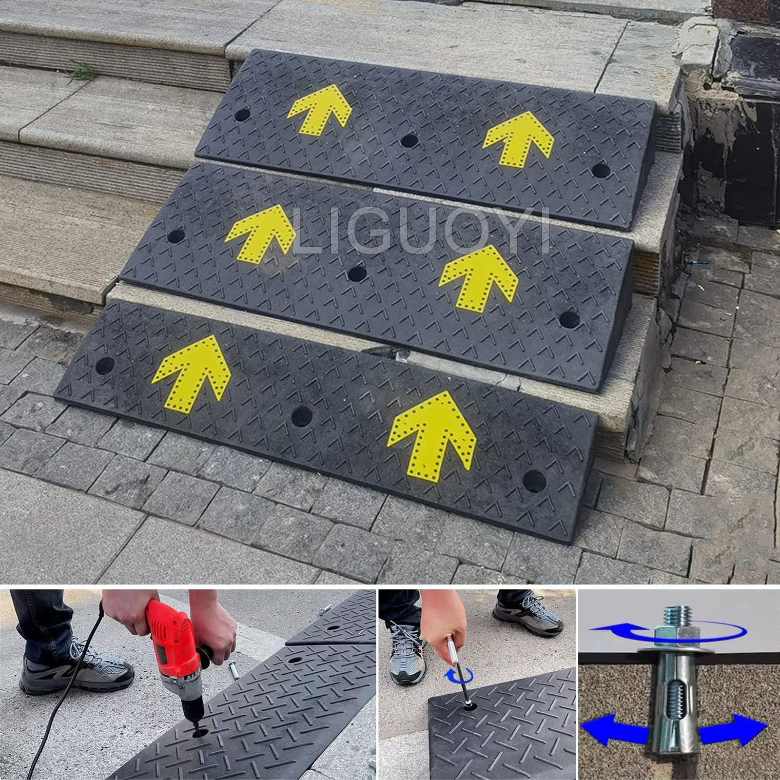 Amazon.co.jp: スロープ 縁石スロープ 段差解消用 高さ10cm 9cm 8cm