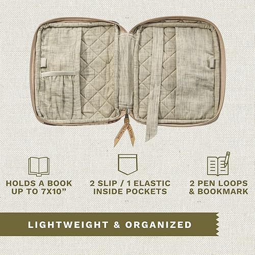 Miniatura 4 de Bella Taylor Funda para la Biblia para mujer  Organizador de Biblia y estuche de transporte para Biblias medianas y grandes  Parche acolchado de