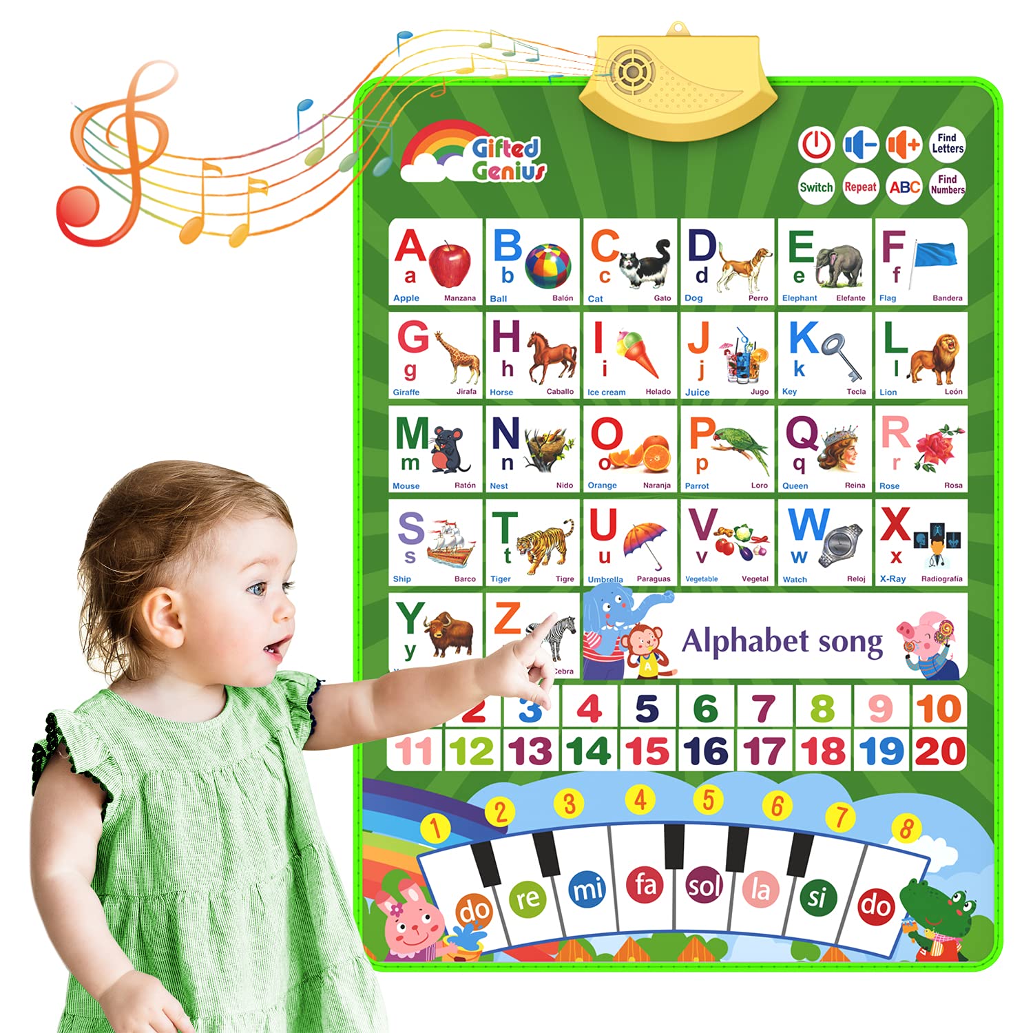 Buy Bilingual Electronic Interactive Alphabet Wall Chart Talking ABC