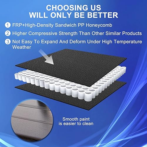 Miniatura 4 de Just-V Cubierta rígida de tres pliegues para caja de camioneta de repuesto para Toyota Tacoma 2016, 2017, 2018, 2019, 2020, 2021, 2022, 2023, caja